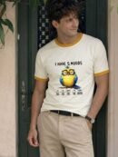 D-VIBE I Have 5 Moods Graphic Ringer T-Shirt