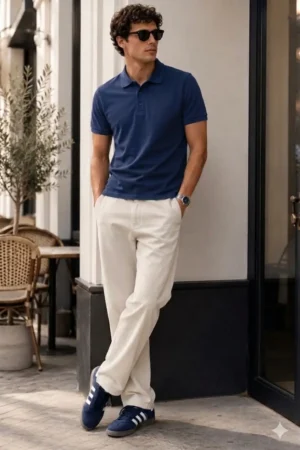 D-VIBE Men’s Premium Cotton Polo T-Shirt