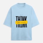 D-VIBE HOPE Unisex Terry Oversized Tee - Baby Blue
