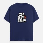 D-VIBE Lazy But Crazy Premium Crew Neck T-Shirt - Royal Blue