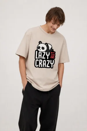 D-VIBE Lazy But Crazy Premium Crew Neck T-Shirt